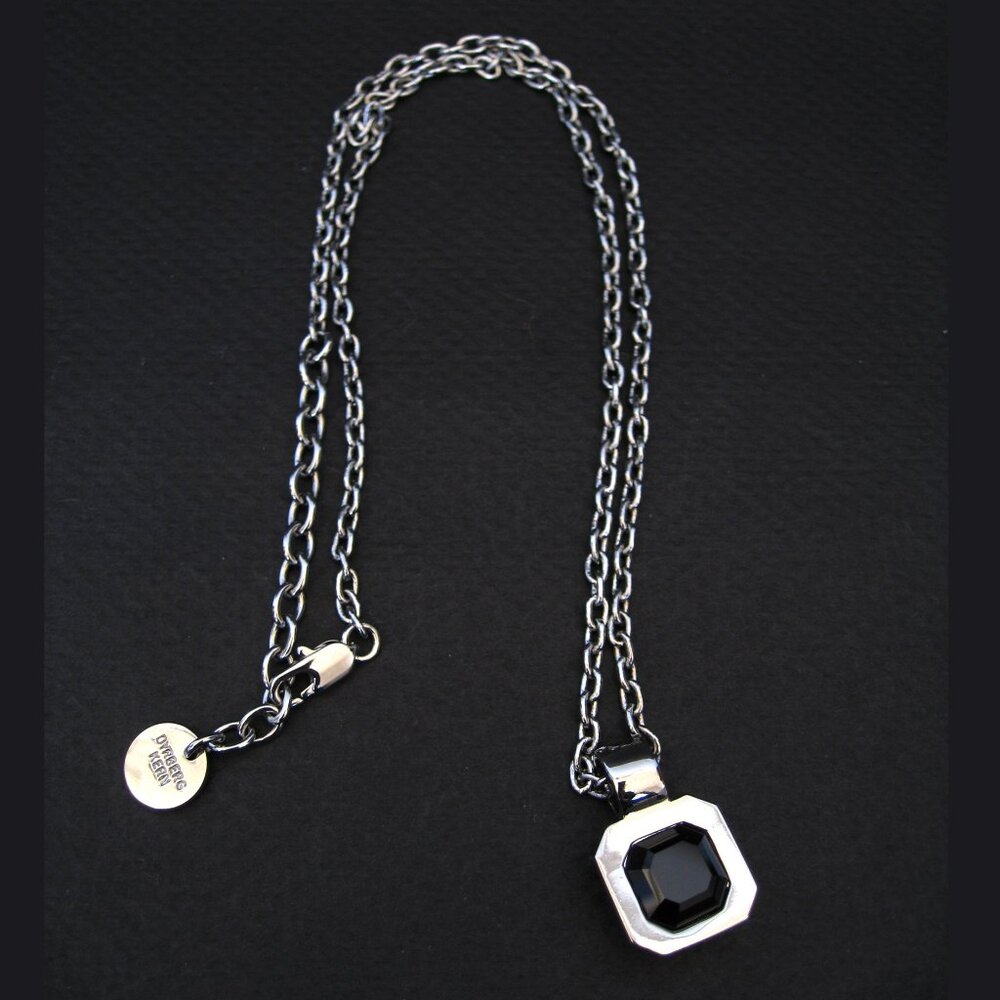 Dyrberg/Kern Mirren onyx black Swarovski crystal necklace